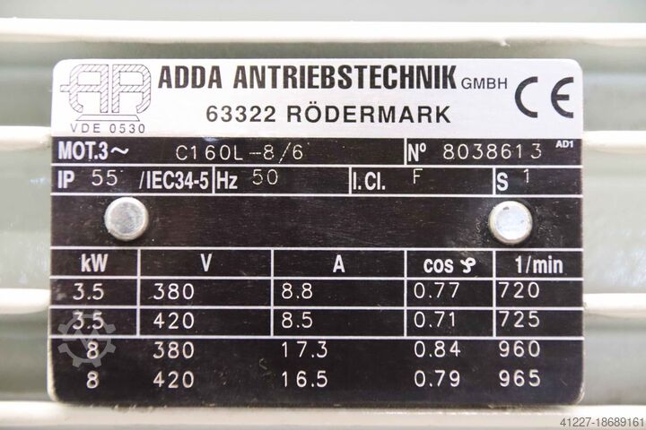 Silnik elektryczny 3,5 kW 720 obr/min ADDA C160L-8/6