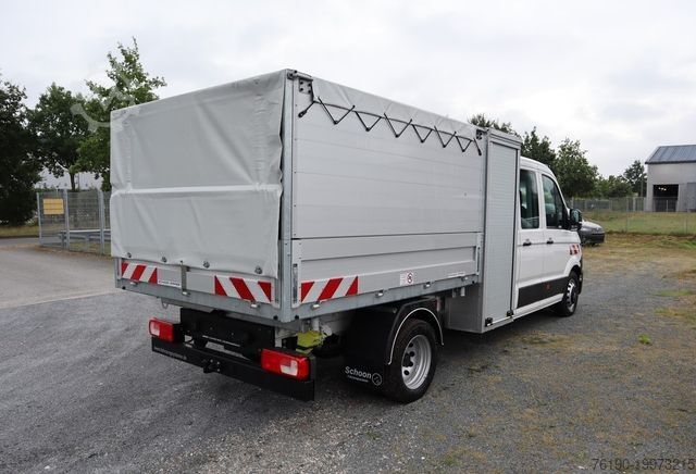 Kiepwagen bestelauto VOLKSWAGEN Crafter 55 Doka Kipper + Kran (Fa. Schoon) *AHK