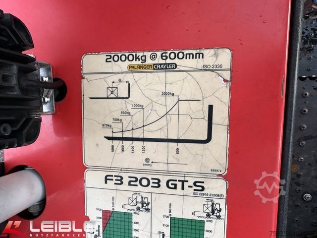 Gabelstapler PALFINGER F3-203 GT-S*2t Mitnahmestapler*24,5kW*2.743h