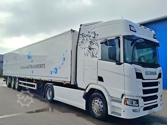 Beverage semitrailer  13,6 m Wingliner Aufbau*Lenkachse*LBW*ohne Runge