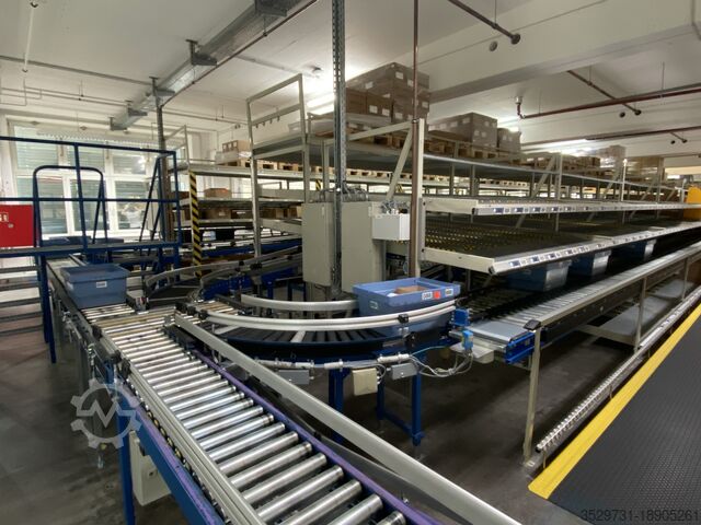 Technologie kontejnerového dopravníku s PickByLight Hörmann Logistik, Förster & Krause, KBS