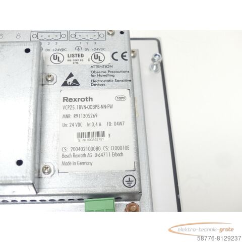 Component Rexroth VCP25.1BVN-003PB-NN-FW Screen Panel MNR.: R911305269