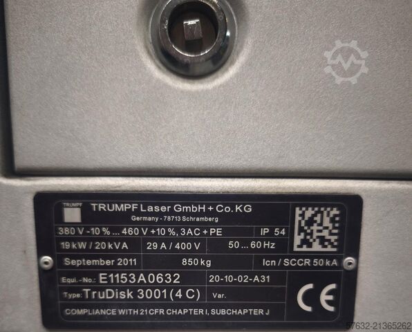 Máquina de corte a laser Trumpf TruLaser 5030 Fiber 3KW