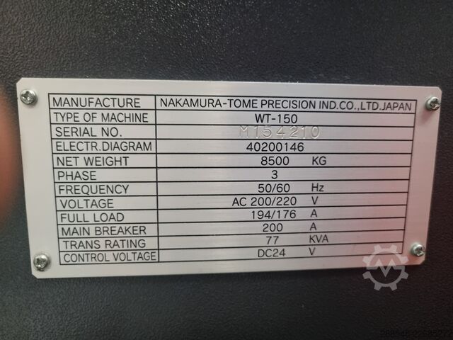 Centro di tornitura e fresatura CNC Nakamura-Tome WT150