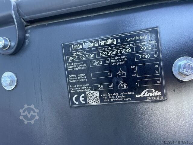 Empilhador de GPL Linde H50T-02/600