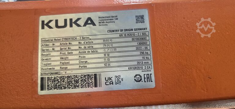  KUKA KR 16 R2010-2 / SFL