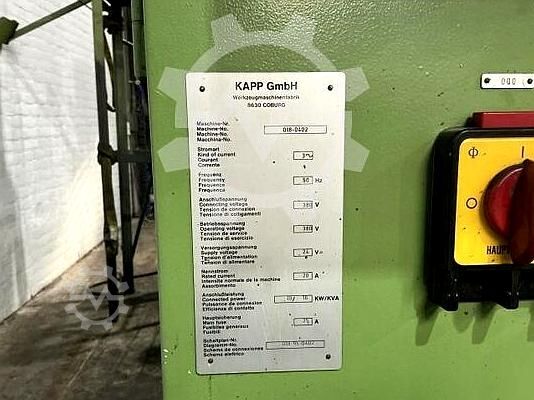 Máquina de engranajes KAPP PAS 383 CNC 1990 KAPP PAS 383 CNC
