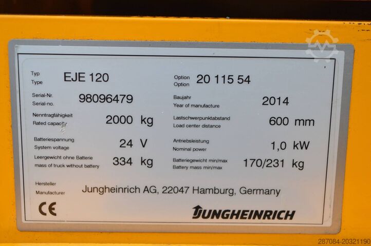 Jungheinrich EJE 120 Jungheinrich EJE 120 Batterie Bj2023