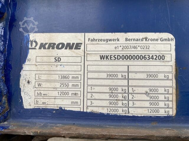 Volumentransport Krone Mega Mega / Volume / BPW Axles / Drumbrakes