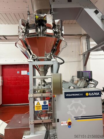 Weeg- en verpaksysteem Ilapak Vegatronic 500. 10 head weigher