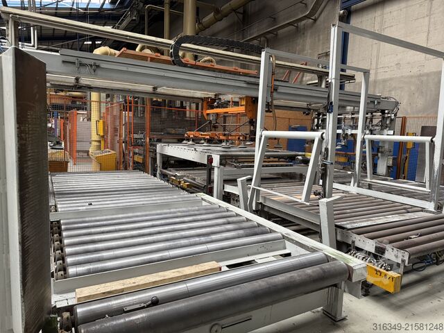 Complete hoogvermogen vloerproductielijn Homag Komplette Hochleistungs-Fussbodenlinie