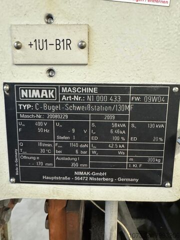 Ponthegesztő gép Nimak C-Bügel-Schweißstation/130MF