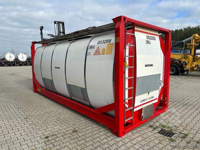 Container Van Hool 20FT  24.900L / 2 comp (2x 12.450L) / UN PORTAB...