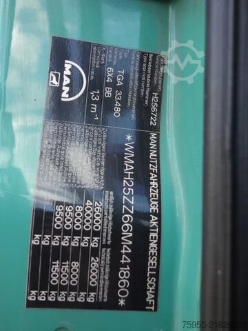 Heavy load MAN TGA 33.480 6X4 STEEL SPRINGS MANUAL GEARBOX,AIR...