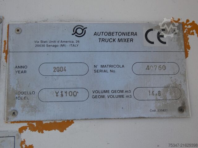 Concrete mixer truck Iveco EUROTRAKKER 380E38