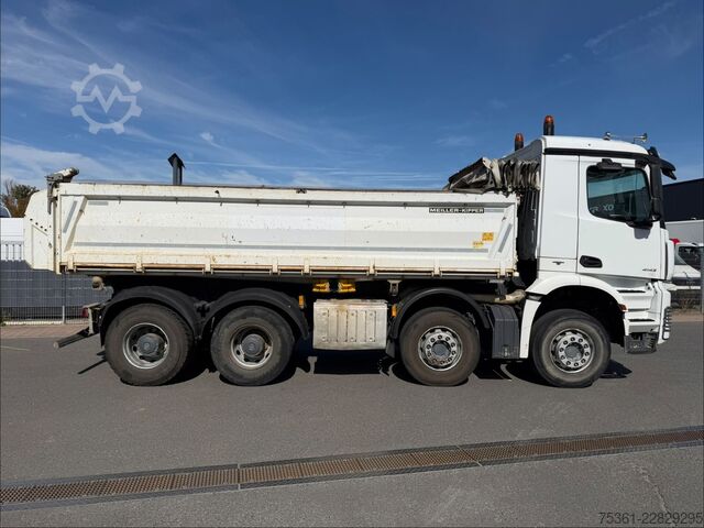 Driezijdige kipper MERCEDES-BENZ Arocs 4143 8X4/ 3S Kipper Meiller 41t RETARDER