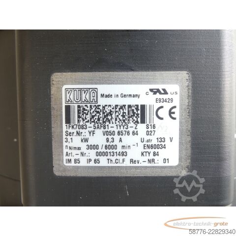 Unità di controllo KUKA 1FK7083-5AF81-1YY3-Z S16 Servomotor SN: YFV050657664027