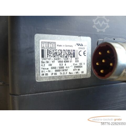 Unità di controllo KUKA 1FK7101-5AZ91-1ZZ9-Z S07 Servomotor SN: YFV850636651020