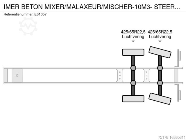 Blender IMER BETON MIXER/MALAXEUR/MISCHER-10M3- STEERING AXLE
