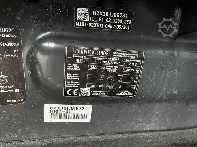 Montacargas de GLP Linde H16T-01