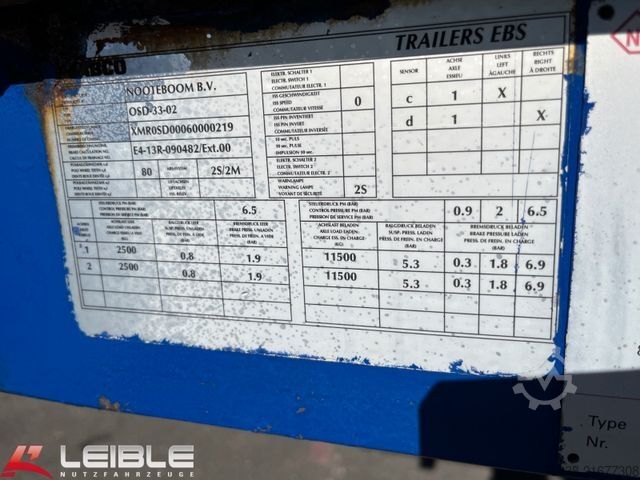 Low loader semitrailer NOOTEBOOM OSD-33-02*Multi*Schwanenhals*Seilwinde*Stapler*