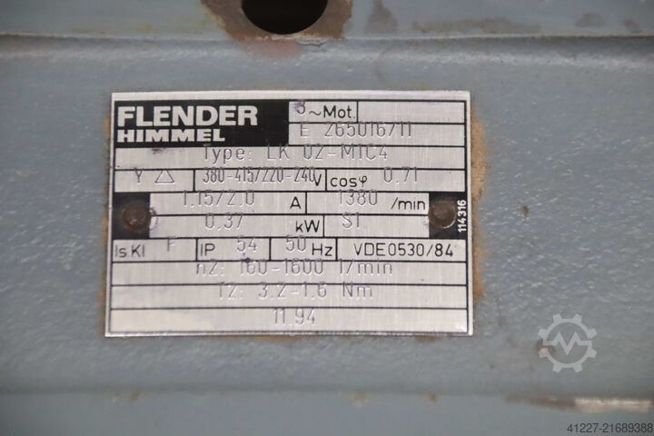 Motoréducteur réglable 0,37 kW 160-1600 tr/min Flender Himmel LK 02-M1C4