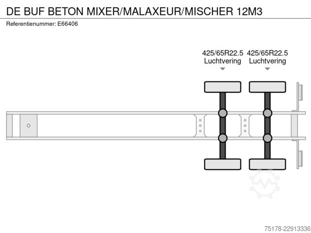  DE BUF BETON MIXER/MALAXEUR/MISCHER 12M3