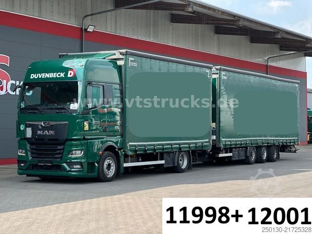 Platós teherautó ponyvával MAN TGX 18.470 4x2 LL+ TRIDEM/ XXL PLANE /Retarder