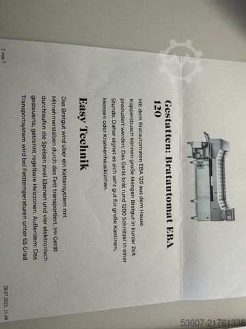 Bandfrituur Küppersbusch EBA 120