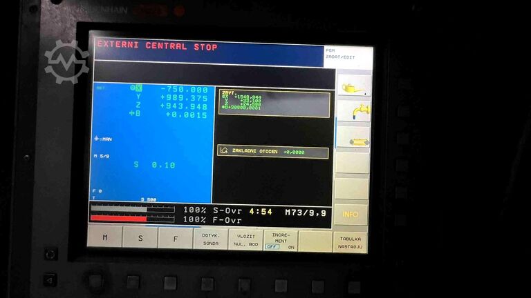 Borr- och fräsmaskin med bord TOS Varnsdorf WFQ 80CNC