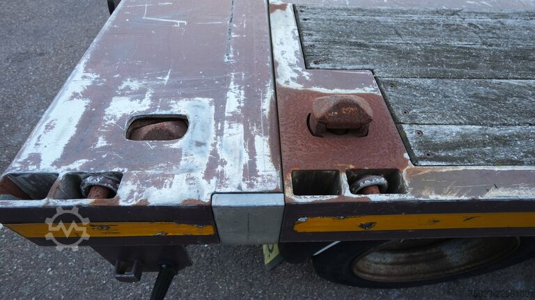 Remorca platformei DRACO 3 axle Flatbed trailer with twistlocks extendable