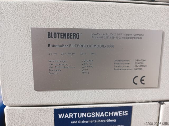 Extractor de praf Blotenberg FILTERBLOC MOBIL-3000