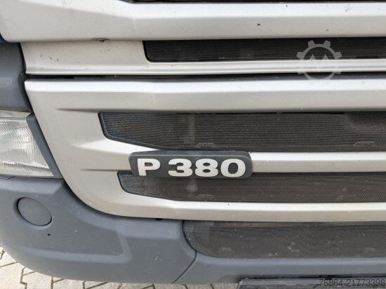 Camion e rimorchio SCANIA P380   EURO 5 DAZU SCHEUWIMMER FT1119 ZENTRALACHSANHäNGER
