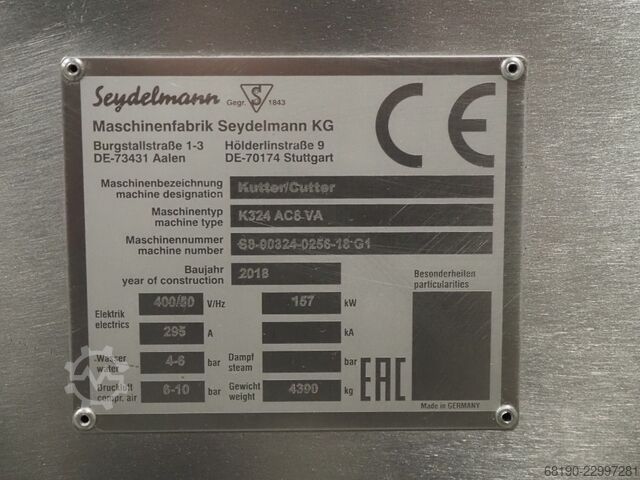 Vacuum cutter Seydelmann K324AC8VA