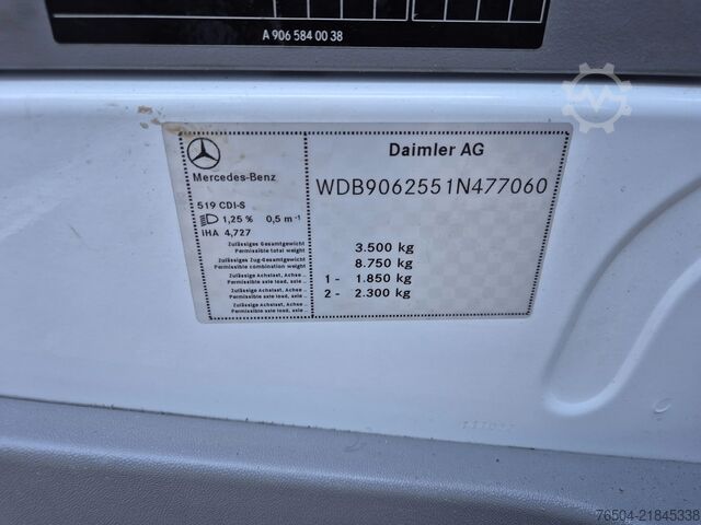 BE-SZM Mercedes-Benz Sprinter 519 CDI B/E Trekker 9 tons N1 DC Euro 5