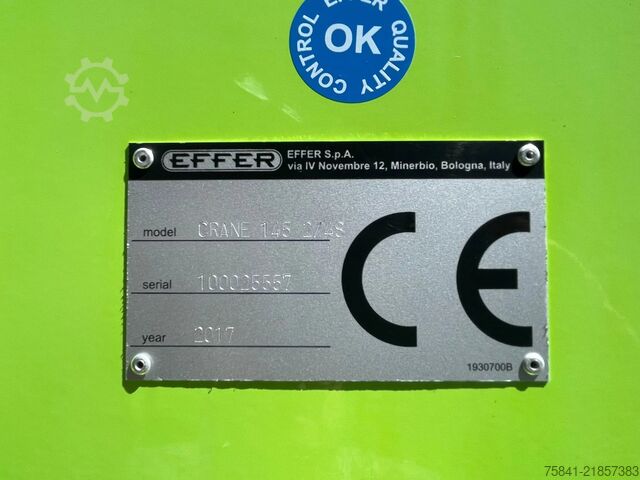Φορτηγό γερανού Volvo FM FM 500 Effer 145.2/2S