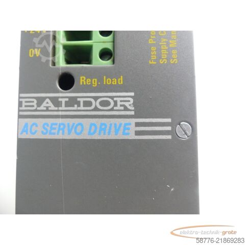 Komponenta Baldor DBSC1005-GAAW-2 Servoantrieb INPUT ID/No: ASR28687G SN: 3899MG13654