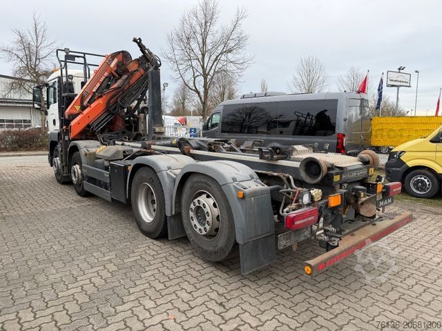 Kroghejselastbil MAN TGS 35.400 Abrollkipper Meiller Krans Atlas 12,1
