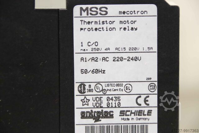 Motorbeskyttelsesrelæ Schiele MSS mecotron 2.430.801.11
