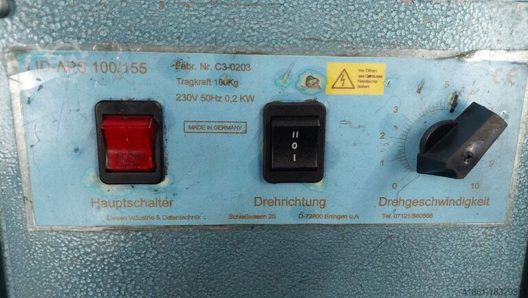 Gemotoriseerde lasdraaitafel en kanteltafel LIESEN DU-APS-100-155