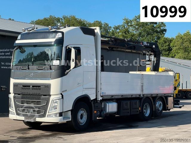 Flatbed truck VOLVO FH 420 6x2 Pritsche+HIAB Ladekran Lenk-/Lift EU6