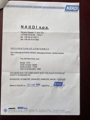 Szárítókemencék NARDI Timber drying kilns ETR