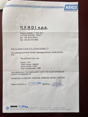 Szárítókemencék NARDI Timber drying kilns ETR