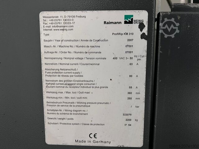 Multiblade Raimann ProfiRip KM310