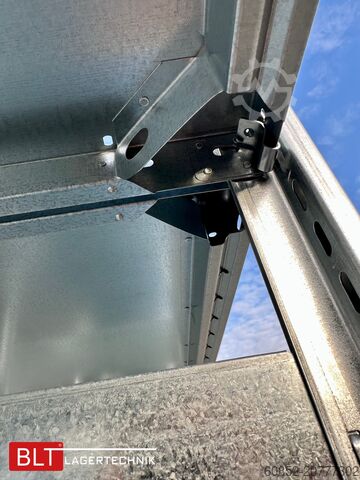 Modulhylla ca. 60,06 lfm. Fachbodenregale META H: 200 cm T: 60 cm , 150 kg pro Ebene