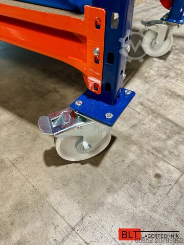 Półka śrubowa półka do kompletowania Kommissionierwagen Regalwagen Rollwagen inkl. 36 x Sichtlagerkiste