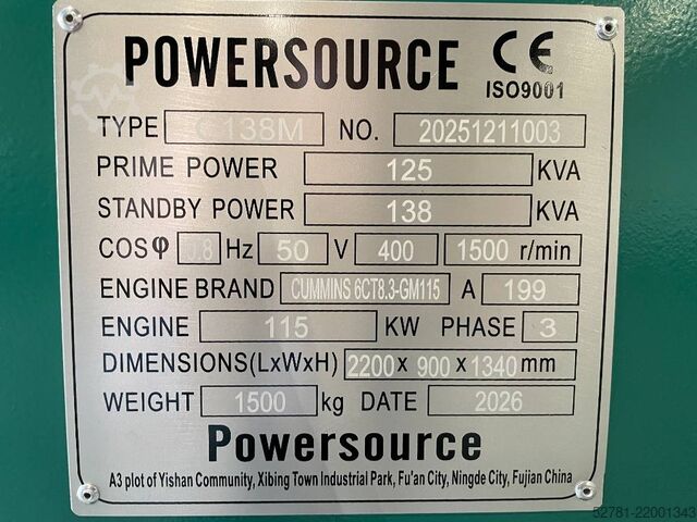 Tilslag Cummins 6CT8.3-GM115 - 138 kVA Marine Genset - DPX-19752