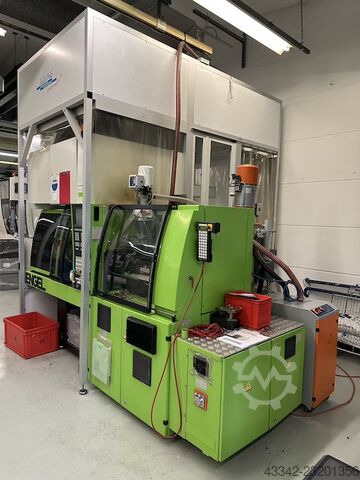 Pressa a iniezione con robot per camera bianca ENGEL VICTORY 80/25 TECH