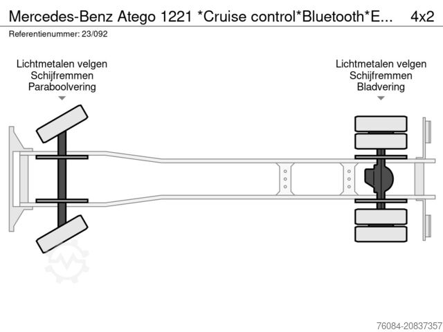 Gekoeld/bevroren transport Mercedes-Benz Atego 1221 *Cruise control*Bluetooth*Elektrisch...