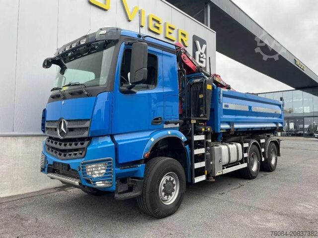 Tipper sa dizalicom Mercedes-Benz Arocs 3342 *6x6*meegestuurd as*2zijdige kipper*...